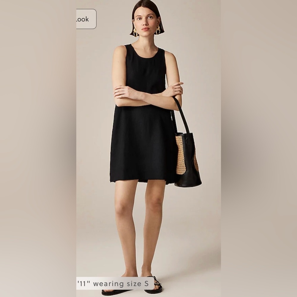 J. Crew Black Sleeveless Mini Dress